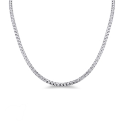 18k White gold Diamond tennis necklace