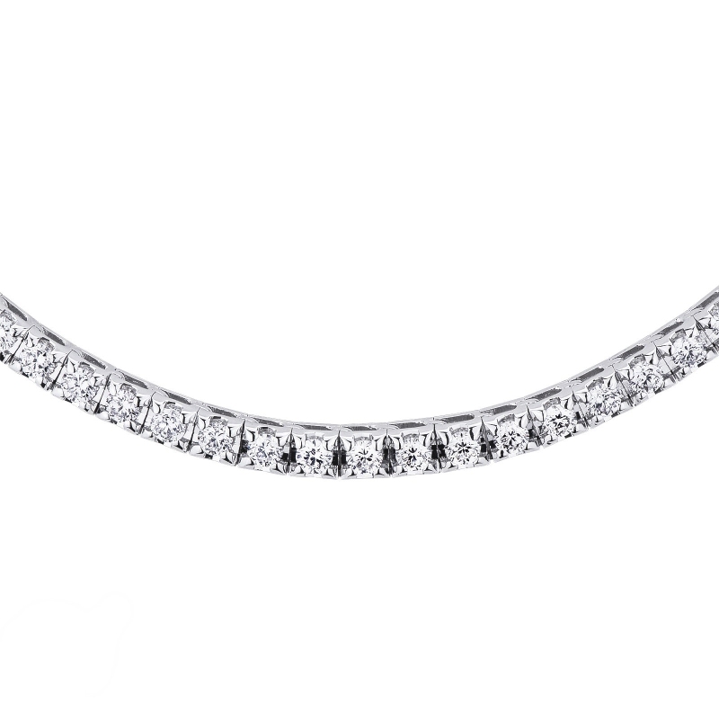 Diamond tennis necklace, 18k white gold Diamond tennis necklace, 18k white gold