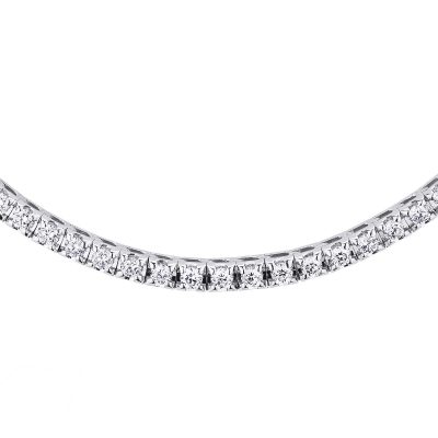 Diamond tennis necklace, 18k white gold
