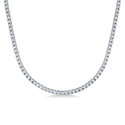Diamond tennis necklace, 18k white gold