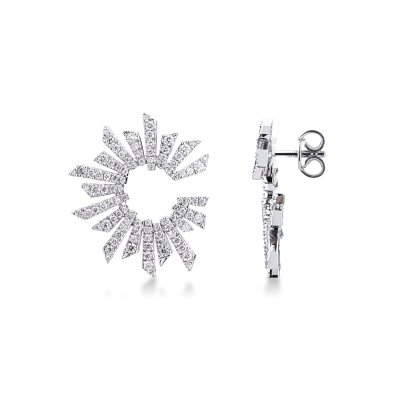 Design hoop earrings with diamonds