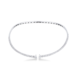 Chocker neckace in white gold 750 with diamonds