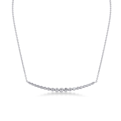 18k white gold necklace with diamonds
