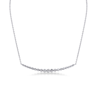 18k white gold necklace with diamonds