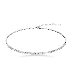 Choker in white gold 18k with diamonds