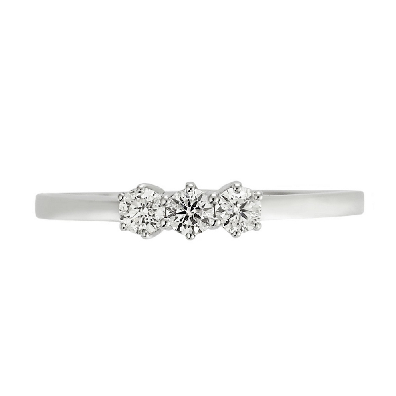 Trilogy Ring 18k White Gold with Diamonds 0,30 ct Trilogy Ring 18k White Gold with Diamonds 0,30 ct