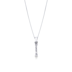Letter I pendant with diamonds