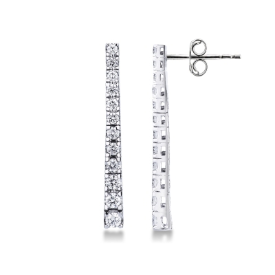 Drop tennis earrings with diamonds