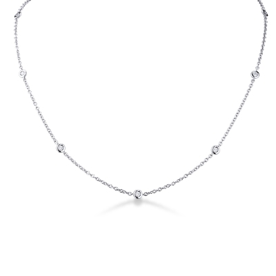 White gold 18k necklace with diamonds