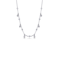 White gold 18k chain with diamond charms