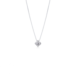 18k white gold solitaire necklace with 0.30 ct diamond