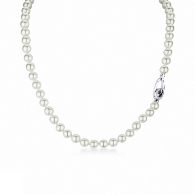 Necklace with pearls and diamonds 