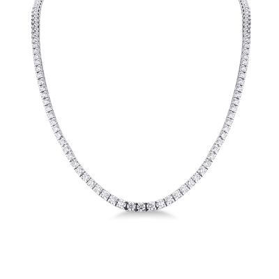 Riviere necklace in white gold 750 with diamonds