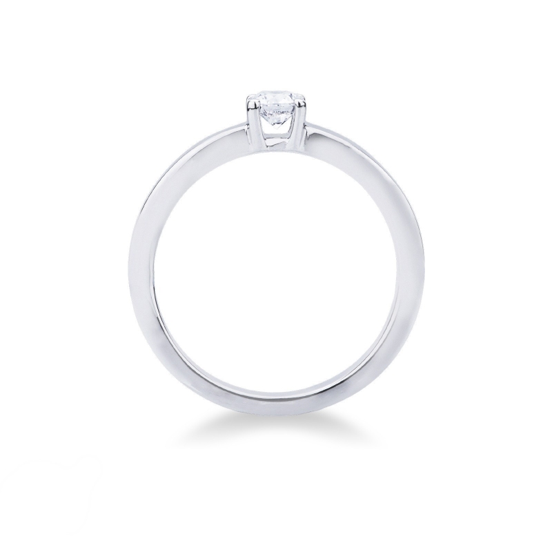 4 claw solitaire ring white gold 18k with a 0,25 ct diamond 