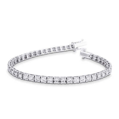 Tennis bracelet diamonds in white gold 18k