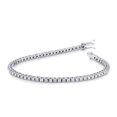 Tennis bracelet in white gold 1k with diamonds