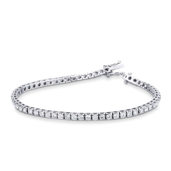 Tennis bracelet in white gold 18k with diamonds