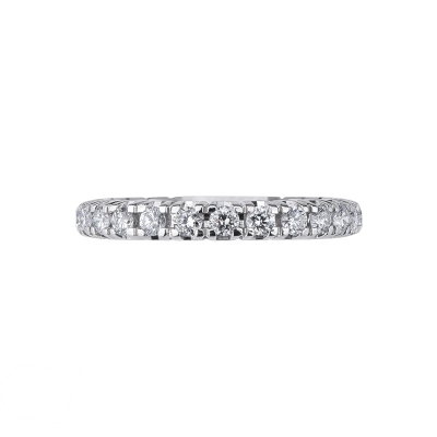Eternity ring in white gold 18kt with diamonds 