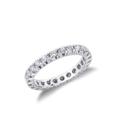 Eternity ring in white gold 18kt with diamonds 