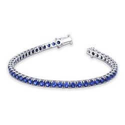 Blue sapphire tennis bracelet