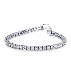 Tennis bracelet in 18k white gold with natural diamonds