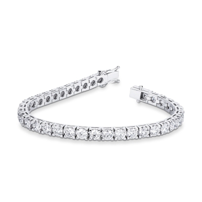 Tennis bracelet in 18k white gold with diamonds