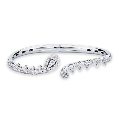 Design bracelet in white gold 18k with diamonds