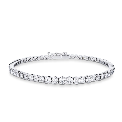 Semi rigid elegant bracelet with diamonds