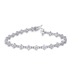 18k white gold design bracelet with diamonds