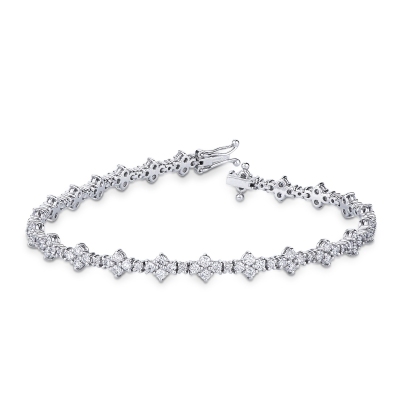 18k white gold design bracelet with diamonds