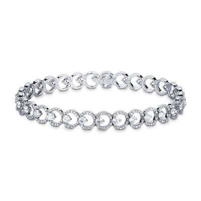 18k white gold diamonds bracelet