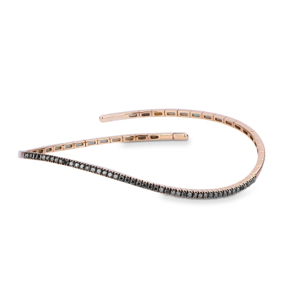 Black diamonds bracelet in rose gold 18k