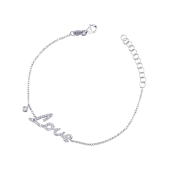 Love bracelet in white gold 750 with diamonds