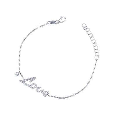 Love bracelet in white gold 750 with diamonds