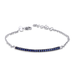 White gold 18k bracelet blue sapphires
