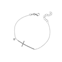 Bracelet with diamonds cross