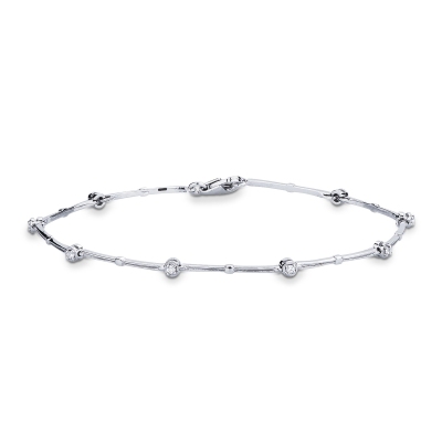 750 white gold bracelet with diamonds