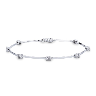 Alternate bracelet with diamonds