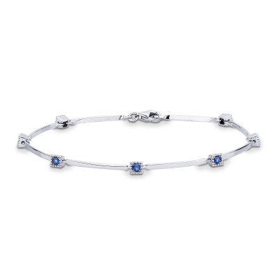 White gold 18k alternate bracelet with sapphires