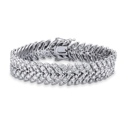 Design bracelet in white gold 750 with diamonds