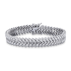 Design bracelet in white gold 750 diamonds