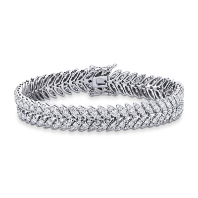 Design bracelet in white gold 750 diamonds