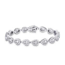 Bracelet design in white gold 750 with diamonds