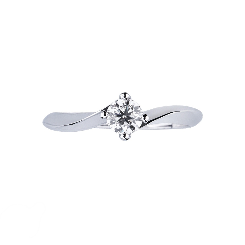 18k white gold Solitaire ring Valentino Model with 0,40 ct diamond 18k white gold Solitaire ring Valentino Model with 0,40 ct diamond