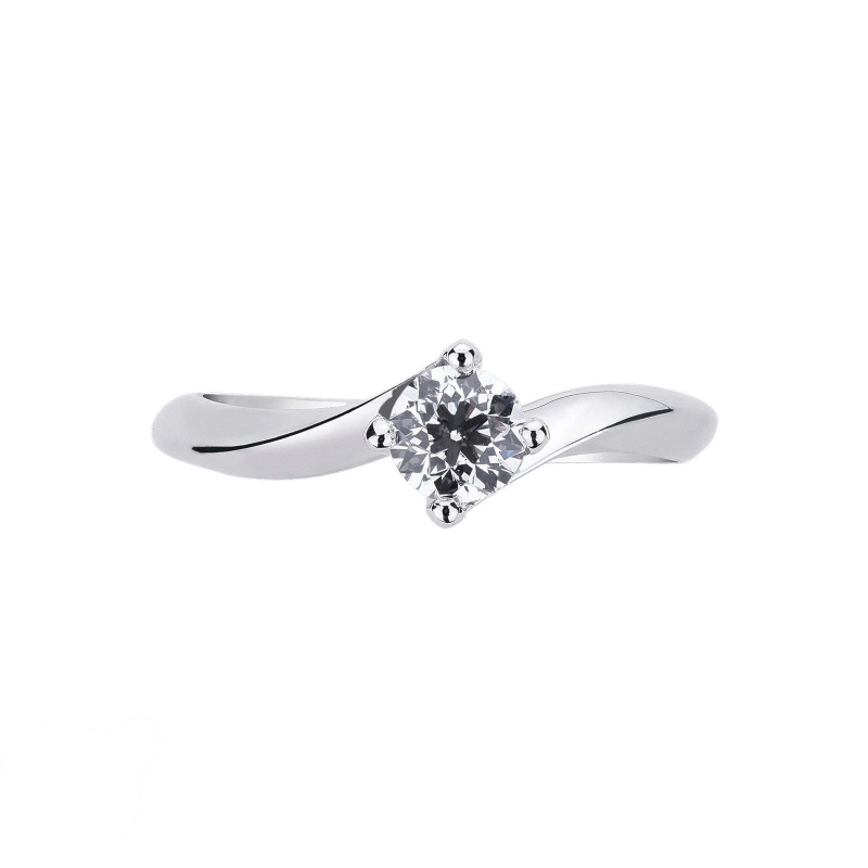 Solitaire ring in white gold 18k with diamond 0,50 ct Solitaire ring in white gold 18k with diamond 0,50 ct