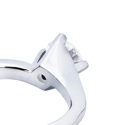 White gold 18k solitaire diamond ring Valentino model, 1.00 ct