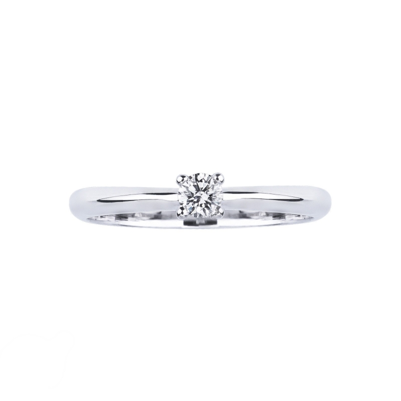 4 claw knot solitaire 0,25 ct diamond ring white gold 18k 4 claw knot solitaire 0,25 ct diamond ring white gold 18k