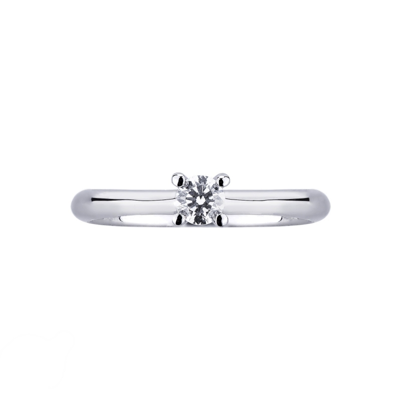 4 claw solitaire knot ring with a 0,20 ct diamond 