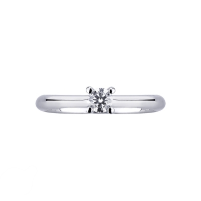 4 claw solitaire knot ring with a 0,20 ct diamond 
