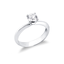 4 claw white gold 18k solitaire diamond ring 0,70 ct